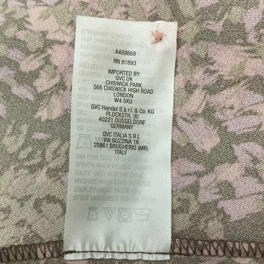 Isaac Mizrahi Live! Women's Print Mixed Print Stretch Crepe Blouse | Size 8 - Picture 12 of 12